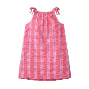 Hanna Andersson NWT Gingham Seersucker Pillowcase Dress. Size 8.